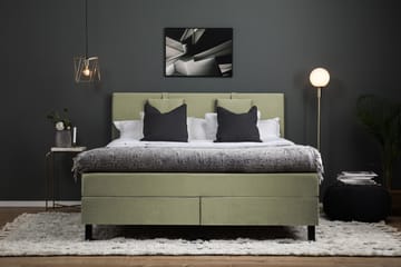 Komplett Sängpaket Olivia 160x200 Slät Sänggavel Grön - Skum Nackkudde Liten - Möbler - Säng - Kontinentalsäng