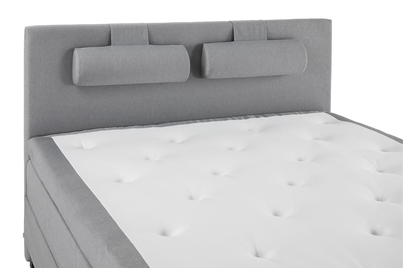 Komplett Sängpaket Olivia 160x200 Slät Sänggavel Ljusgrå - Memory Nackkudde Stor - Möbler - Säng - Kontinentalsäng