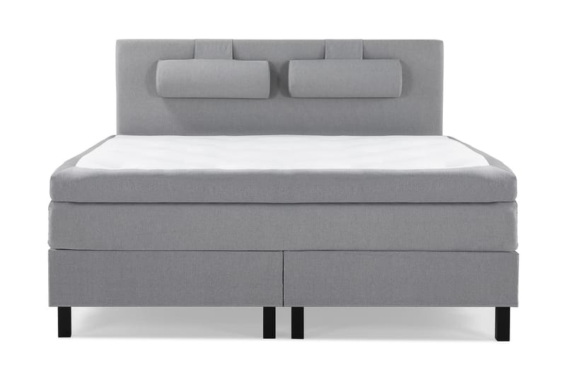 Komplett Sängpaket Olivia 160x200 Slät Sänggavel Ljusgrå - Memory Nackkudde Stor - Möbler - Säng - Kontinentalsäng