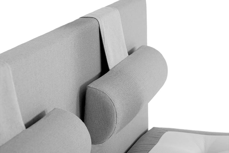 Komplett Sängpaket Olivia 160x200 Slät Sänggavel Ljusgrå - Memory Nackkudde Stor - Möbler - Säng - Kontinentalsäng