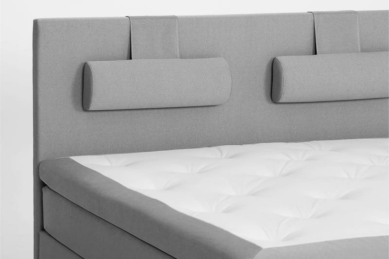 Komplett Sängpaket Olivia 160x200 Slät Sänggavel Ljusgrå - Memory Nackkudde Stor - Möbler - Säng - Kontinentalsäng