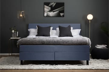 Komplett Sängpaket Olivia 160x200 Slät Sänggavel Mörkblå - Memory - Möbler - Säng - Kontinentalsäng