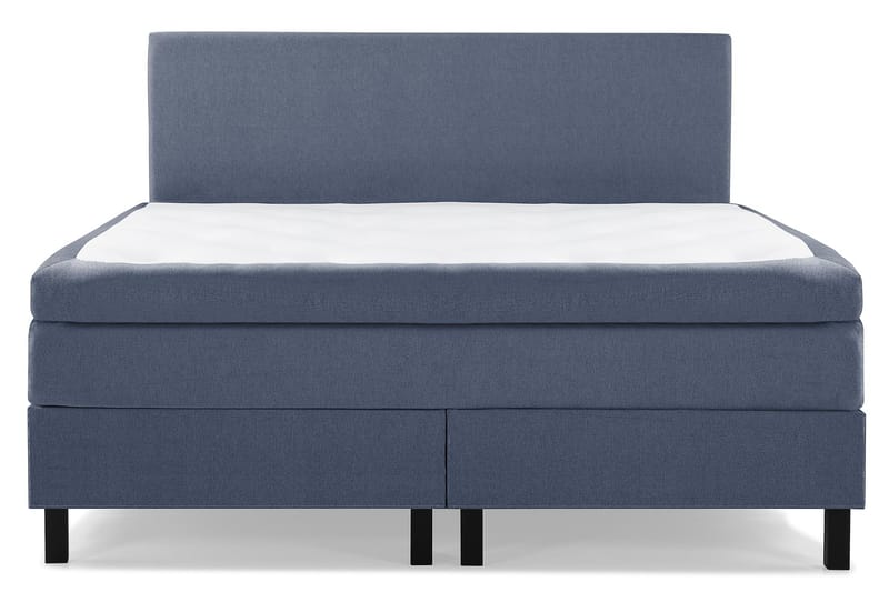 Komplett Sängpaket Olivia 160x200 Slät Sänggavel Mörkblå - Polyeter - Kontinentalsäng - Dubbelsäng - Komplett sängpaket