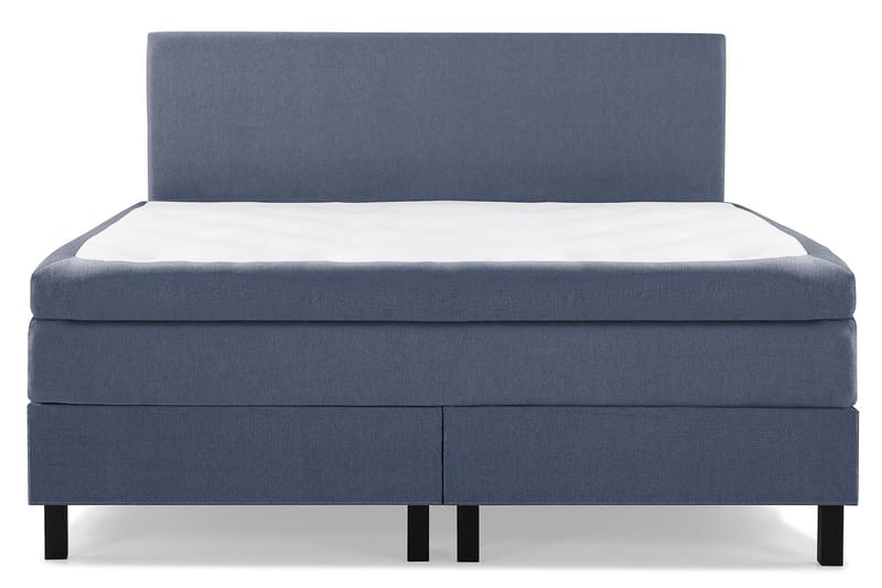 Komplett Sängpaket Olivia 160x200 Slät Sänggavel Mörkblå - Polyeter - Möbler - Säng - Kontinentalsäng