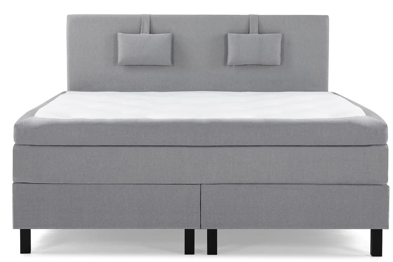 Komplett Sängpaket Olivia 160x200 Slät Sänggavel Mellangrå - Latex Nackkudde Liten - Möbler - Säng - Kontinentalsäng