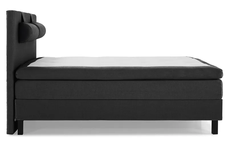 Komplett Sängpaket Olivia 160x200 Slät Sänggavel Svart/Grå - Latex Nackkudde Stor - Möbler - Säng - Kontinentalsäng