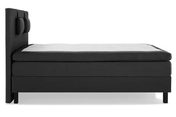 Komplett Sängpaket Olivia 160x200 Slät Sänggavel Svart/Grå - Memory Nackkudde Liten - Möbler - Säng - Kontinentalsäng
