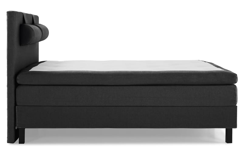 Komplett Sängpaket Olivia 160x200 Slät Sänggavel Svart/Grå - Polyeter Nackkudde Stor - Möbler - Säng - Kontinentalsäng