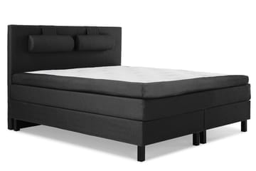 Komplett Sängpaket Olivia 160x200 Slät Sänggavel Svart/Grå - Polyeter Nackkudde Stor - Möbler - Säng - Kontinentalsäng
