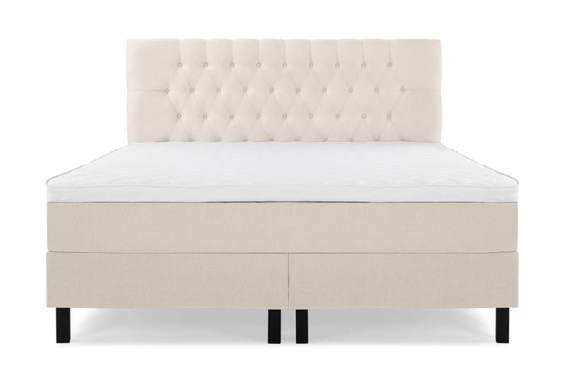 Komplett Sängpaket Olivia 180x200 Diamant Sänggavel Beige - Skum - Möbler - Säng - Kontinentalsäng