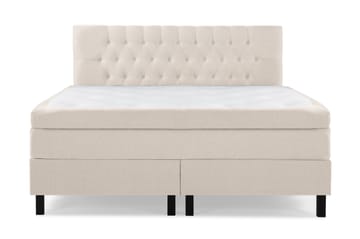 Komplett Sängpaket Olivia 180x200 Diamant Sänggavel Beige - Polyeter - Möbler - Säng - Kontinentalsäng