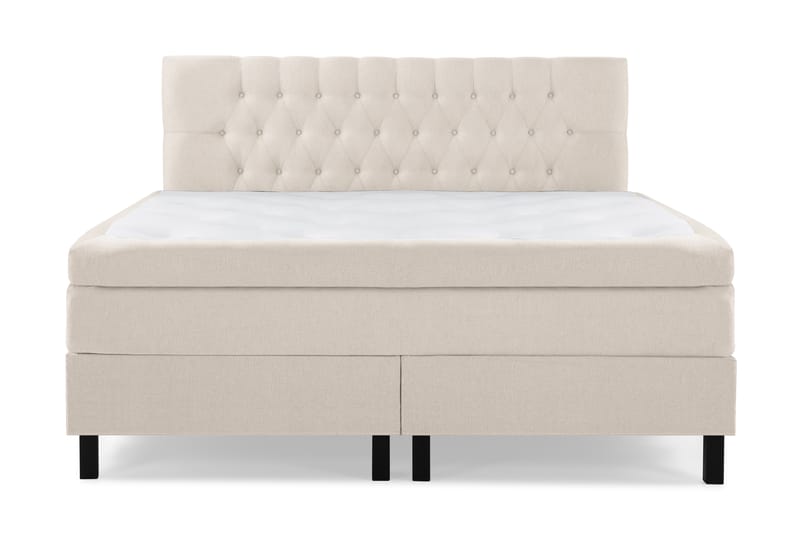 Komplett Sängpaket Olivia 180x200 Diamant Sänggavel Beige - Polyeter - Möbler - Säng - Kontinentalsäng