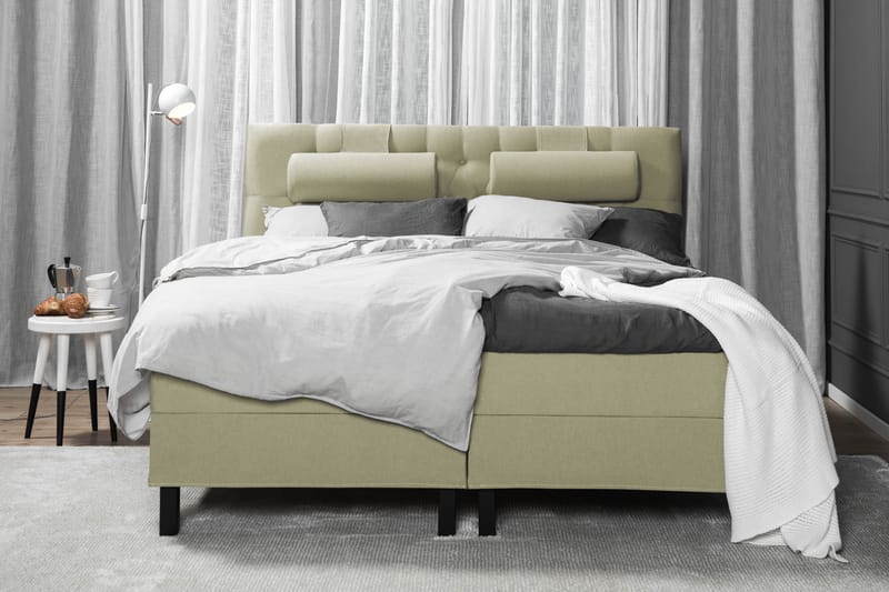 Komplett Sängpaket Olivia 180x200 Diamant Sänggavel Grön - Skum Nackkudde Stor - Möbler - Säng - Kontinentalsäng