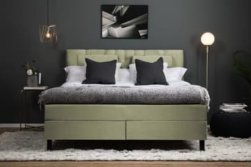 Komplett Sängpaket Olivia 180x200 Diamant Sänggavel Grön - Polyeter Nackkudde Stor - Möbler - Säng - Kontinentalsäng