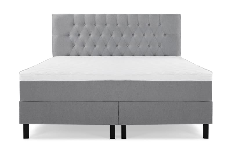 Komplett Sängpaket Olivia 180x200 Diamant Sänggavel Ljusgrå - Skum - Möbler - Säng - Kontinentalsäng