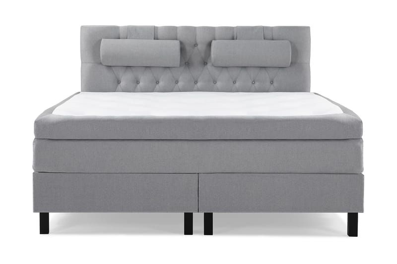 Komplett Sängpaket Olivia 180x200 Diamant Sänggavel Ljusgrå - Polyeter Nackkudde Stor - Möbler - Säng - Kontinentalsäng