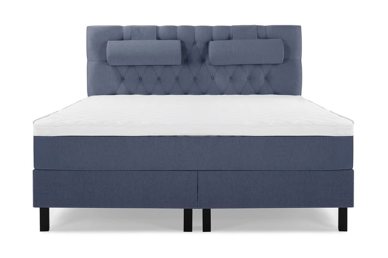 Komplett Sängpaket Olivia 180x200 Diamant Sänggavel Mörkblå - Skum Nackkudde Stor - Möbler - Säng - Kontinentalsäng