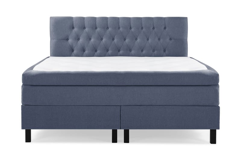 Komplett Sängpaket Olivia 180x200 Diamant Sänggavel Mörkblå - Polyeter - Möbler - Säng - Kontinentalsäng
