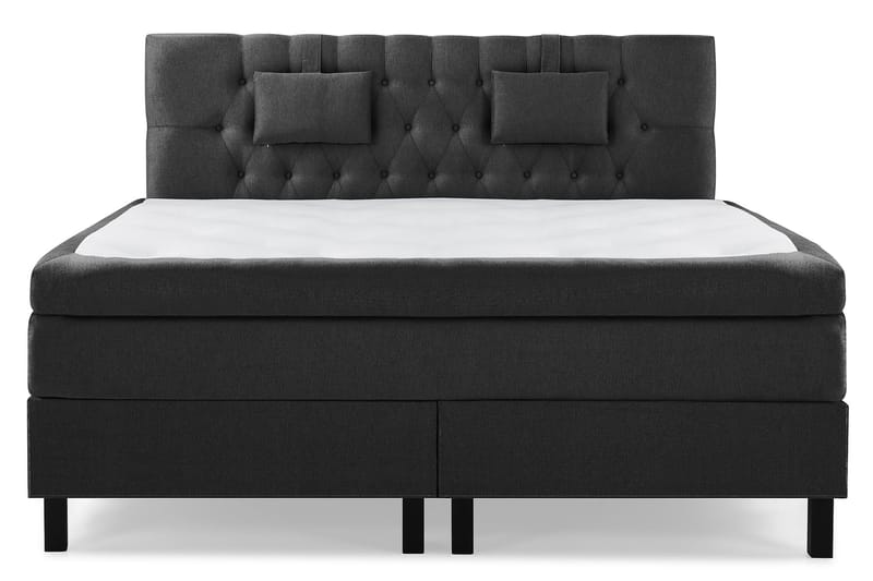 Komplett Sängpaket Olivia 180x200 Diamant Sänggavel Svart/Gr - Latex Nackkudde Liten - Möbler - Säng - Kontinentalsäng