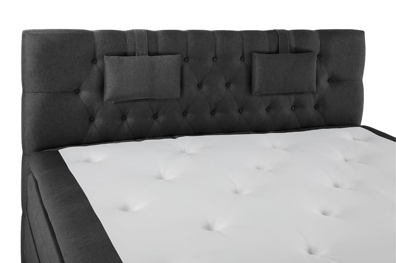 Komplett Sängpaket Olivia 180x200 Diamant Sänggavel Svart/Gr - Latex Nackkudde Liten - Möbler - Säng - Kontinentalsäng