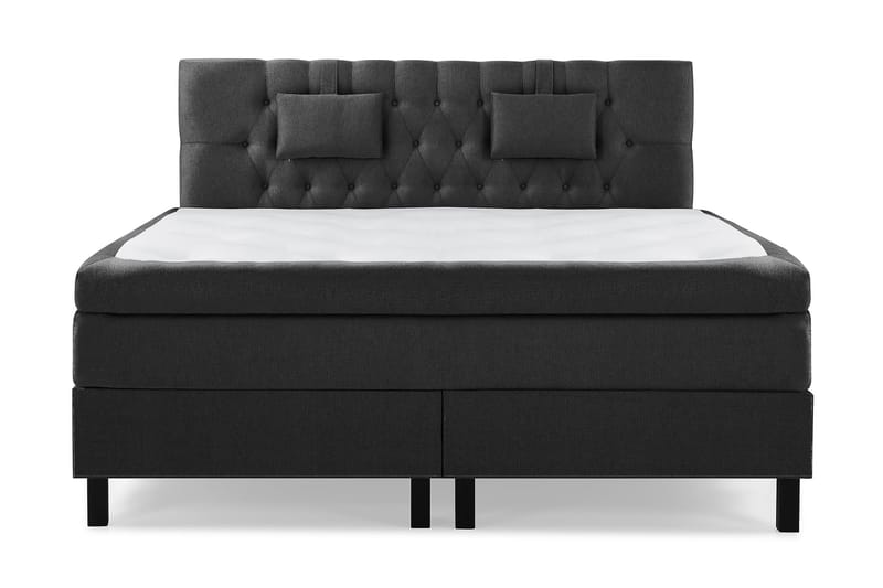 Komplett Sängpaket Olivia 180x200 Diamant Sänggavel Svart/Gr - Memory Nackkudde Liten - Möbler - Säng - Kontinentalsäng