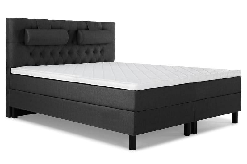 Komplett Sängpaket Olivia 180x200 Diamant Sänggavel Svart/Gr - Skum Nackkudde Stor - Möbler - Säng - Kontinentalsäng