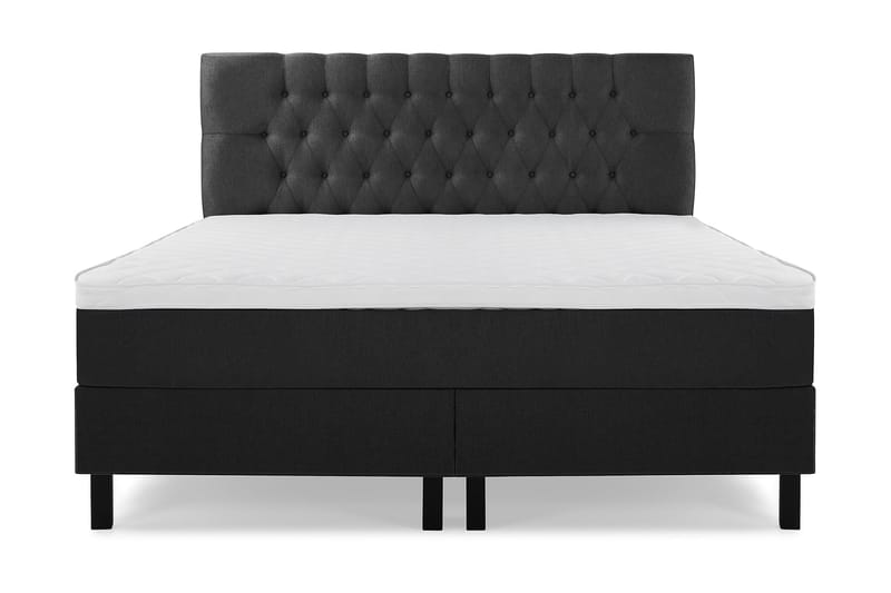 Komplett Sängpaket Olivia 180x200 Diamant Sänggavel Svart/Gr - Skum - Möbler - Säng - Kontinentalsäng