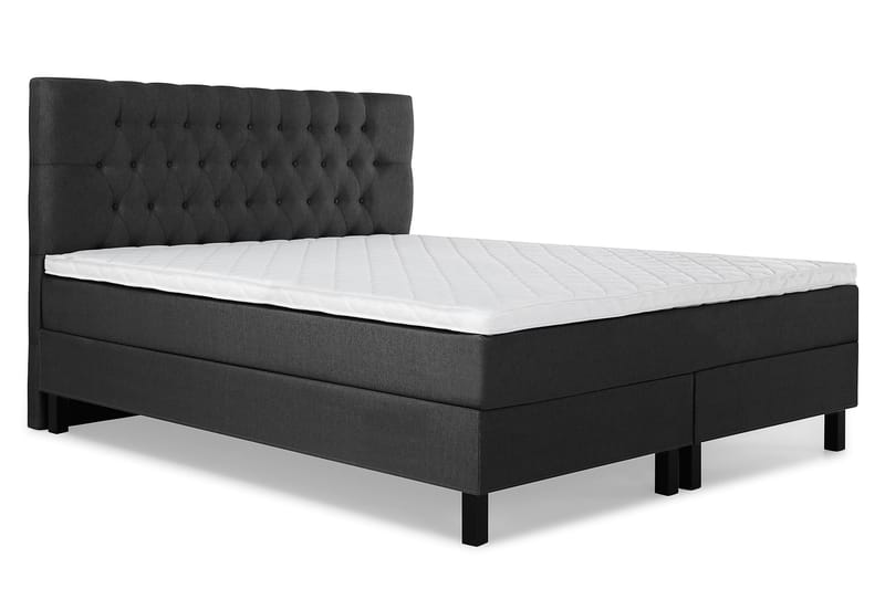 Komplett Sängpaket Olivia 180x200 Diamant Sänggavel Svart/Gr - Skum - Möbler - Säng - Kontinentalsäng