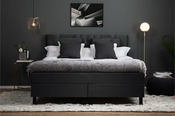 Komplett Sängpaket Olivia 180x200 Diamant Sänggavel Svart/Gr - Polyeter Nackkudde Stor - Möbler - Säng - Kontinentalsäng