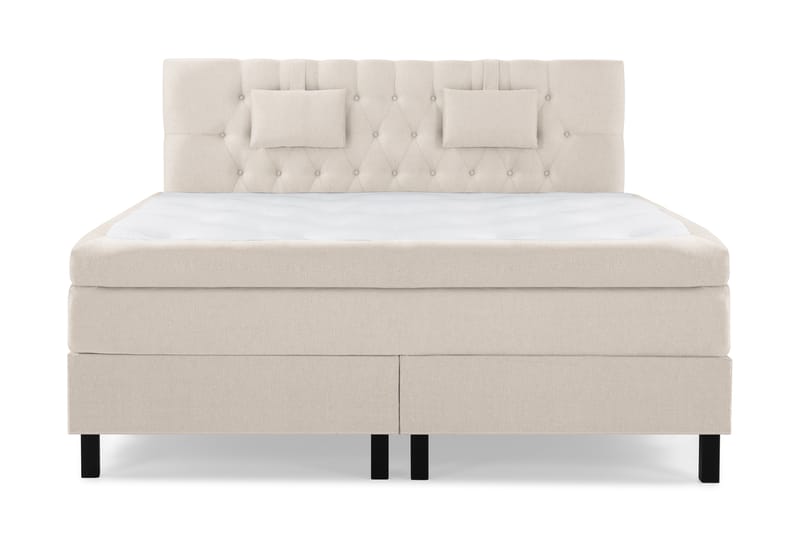 Komplett Sängpaket Olivia 180x200 Memorymadrass Diamant Sänggavel - Beige - Möbler - Säng - Kontinentalsäng