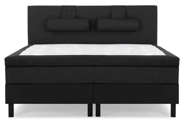 Lucky Slät Sänggavel 180 cm - Svart/Grå/PU