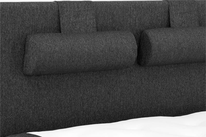 Komplett Sängpaket Olivia 180x200 Slät Gavel Svart/Grå/PU - Memory Nackkudde Stor - Möbler - Säng - Kontinentalsäng
