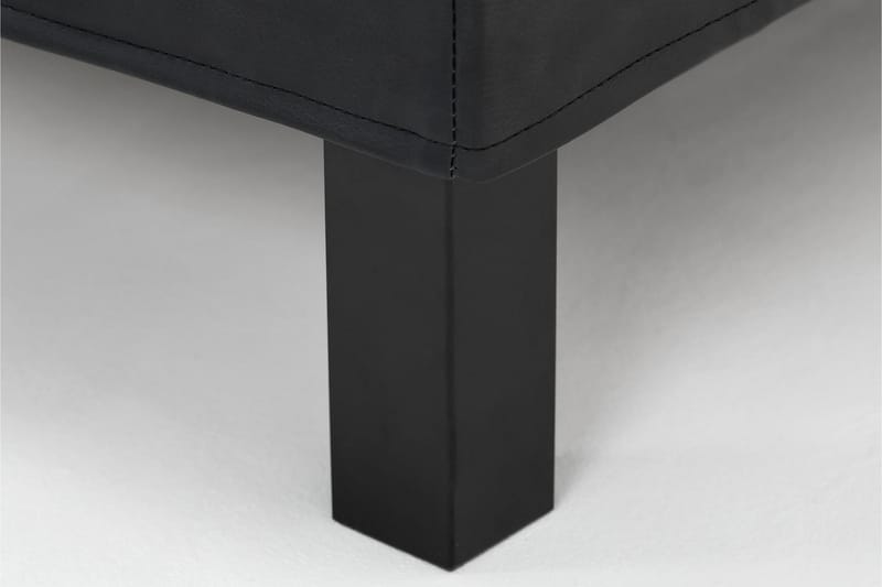 Komplett Sängpaket Olivia 180x200 Slät Gavel Svart/Grå/PU - Memory Nackkudde Stor - Möbler - Säng - Kontinentalsäng