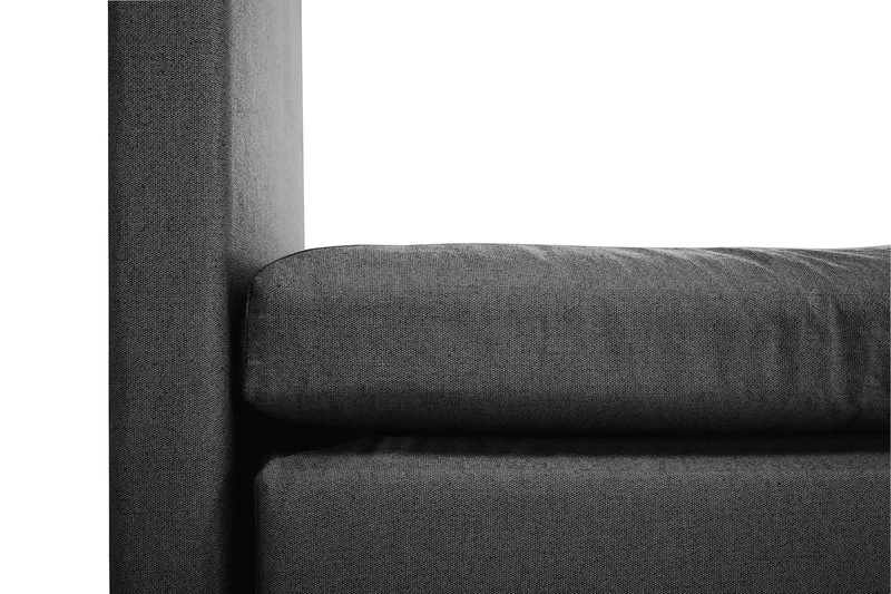 Komplett Sängpaket Olivia 180x200 Slät Gavel Svart/Grå/PU - Memory - Möbler - Säng - Kontinentalsäng