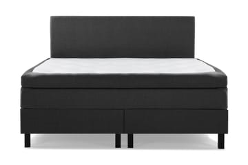 Lucky Slät Sänggavel 180 cm - Svart/Grå/PU