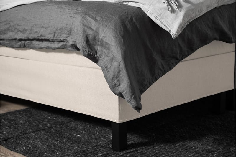 Komplett Sängpaket Olivia 180x200 Slät Sänggavel Beige - Latex - Kontinentalsäng - Dubbelsäng - Komplett sängpaket