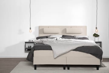 Komplett Sängpaket Olivia 180x200 Slät Sänggavel Beige - Memory Nackkudde Stor - Möbler - Säng - Kontinentalsäng