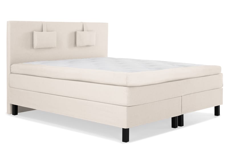 Komplett Sängpaket Olivia 180x200 Slät Sänggavel Beige - Polyeter Nackkudde Liten - Möbler - Säng - Kontinentalsäng