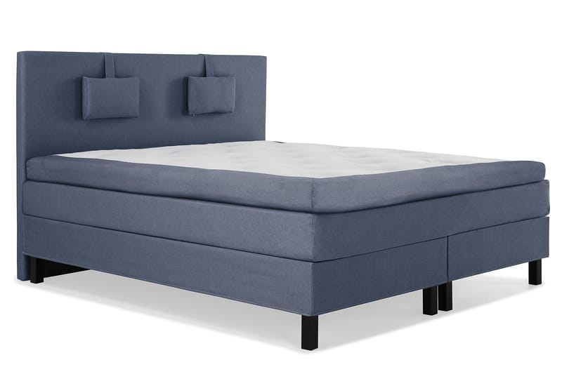 Komplett Sängpaket Olivia 180x200 Slät Sänggavel Mörkblå - Memory Nackkudde Liten - Möbler - Säng - Kontinentalsäng