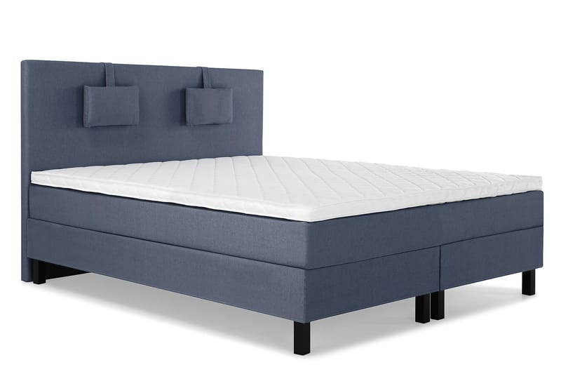 Komplett Sängpaket Olivia 180x200 Slät Sänggavel Mörkblå - Skum Nackkudde Liten - Möbler - Säng - Kontinentalsäng