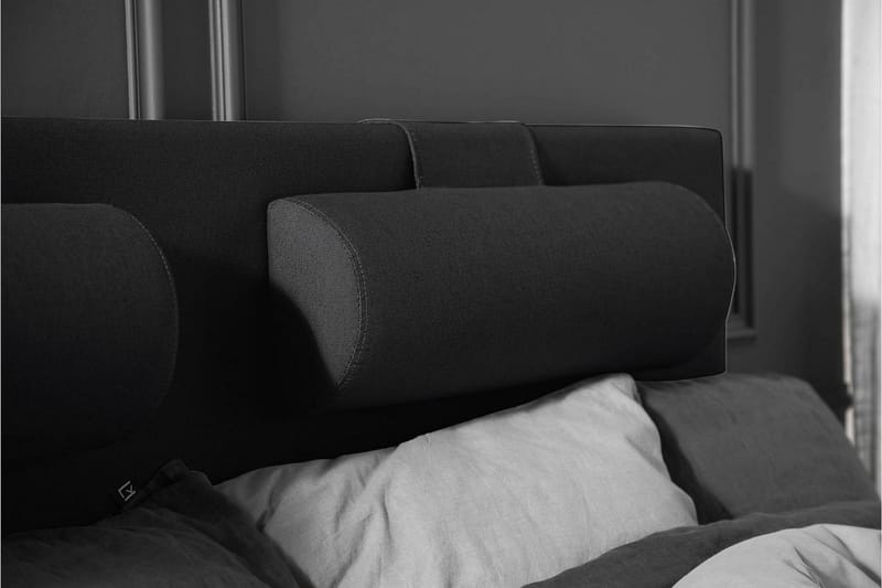 Komplett Sängpaket Olivia 180x200 Slät Sänggavel Svart/Grå - Latex Nackkudde Liten - Möbler - Säng - Kontinentalsäng