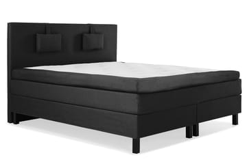 Komplett Sängpaket Olivia 180x200 Slät Sänggavel Svart/Grå - Latex Nackkudde Liten - Möbler - Säng - Kontinentalsäng