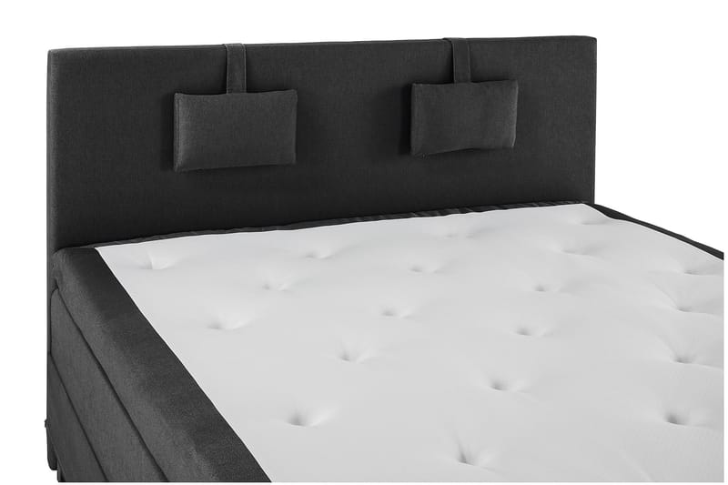 Komplett Sängpaket Olivia 180x200 Slät Sänggavel Svart/Grå - Latex Nackkudde Liten - Möbler - Säng - Kontinentalsäng
