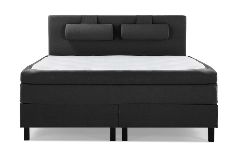 Komplett Sängpaket Olivia 180x200 Slät Sänggavel Svart/Grå - Latex Nackkudde Stor - Möbler - Säng - Kontinentalsäng