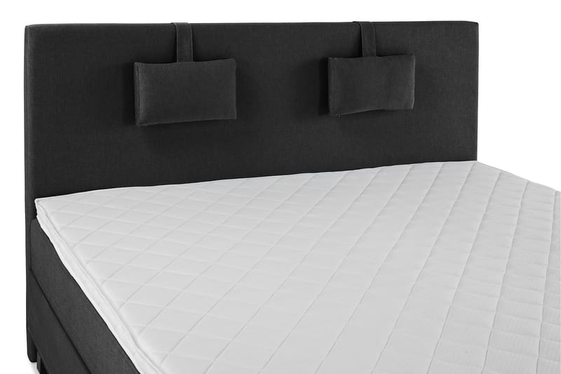 Komplett Sängpaket Olivia 180x200 Slät Sänggavel Svart/Grå - Skum Nackkudde Liten - Möbler - Säng - Kontinentalsäng