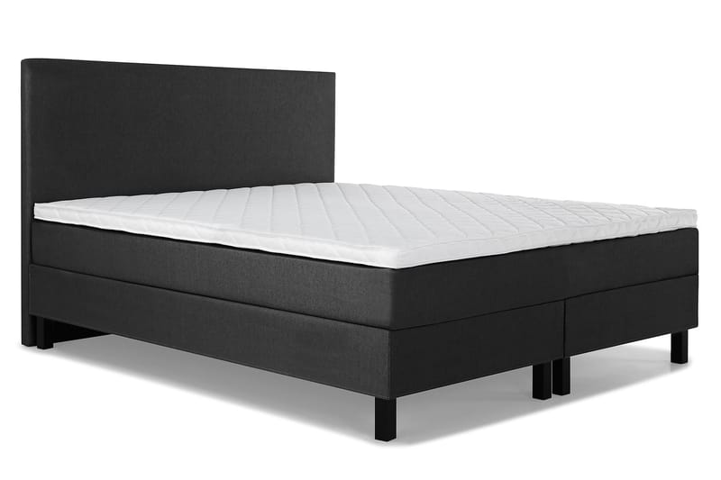 Komplett Sängpaket Olivia 180x200 Slät Sänggavel Svart/Grå - Skum - Möbler - Säng - Kontinentalsäng