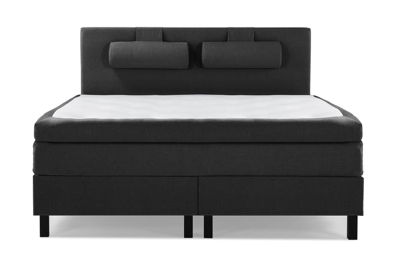 Komplett Sängpaket Olivia 180x200 Slät Sänggavel Svart/Grå - Polyeter Nackkudde Stor - Möbler - Säng - Kontinentalsäng