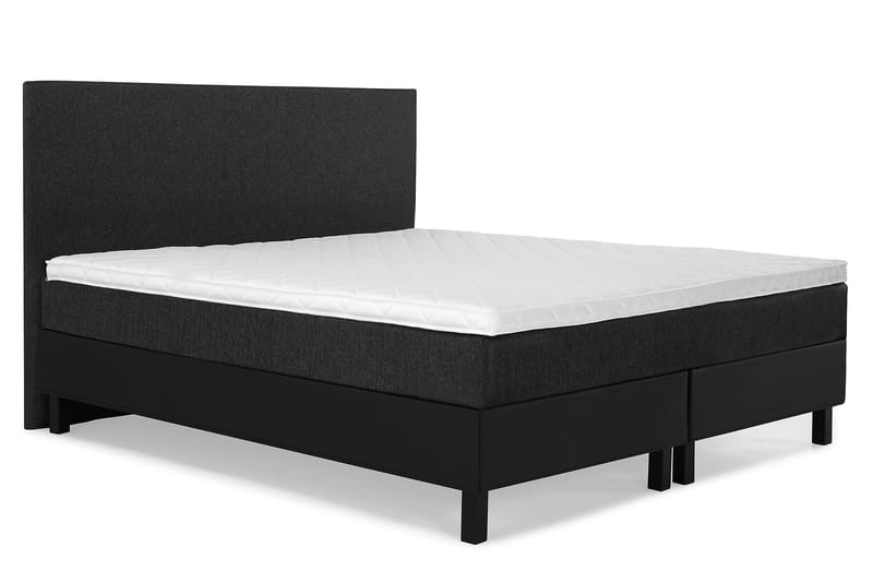 Komplett Sängpaket Olivia 180x200 Slät Sänggavel Svart/Grå/P - Skum - Möbler - Säng - Kontinentalsäng
