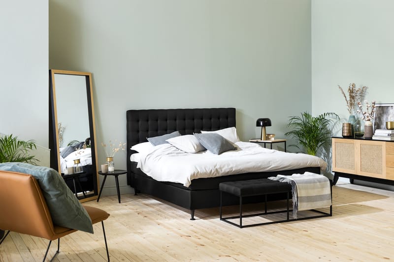 Komplett Sängpaket Rebeca 160x200 cm - Svart - Möbler - Säng - Kontinentalsäng