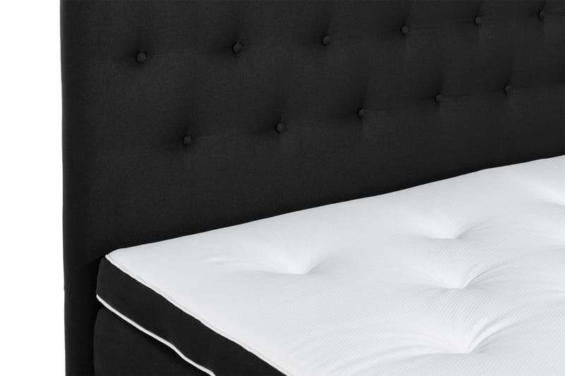 Komplett Sängpaket Rebeca 160x200 cm - Svart - Kontinentalsäng - Dubbelsäng - Komplett sängpaket